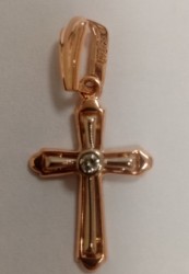 Золотой крест с бриллиантом 1,89 гр.