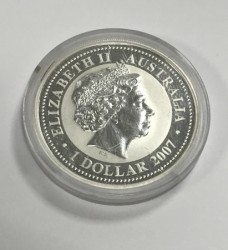 Серебряная монета Елизавета 2/Тигр 31,66 гр.